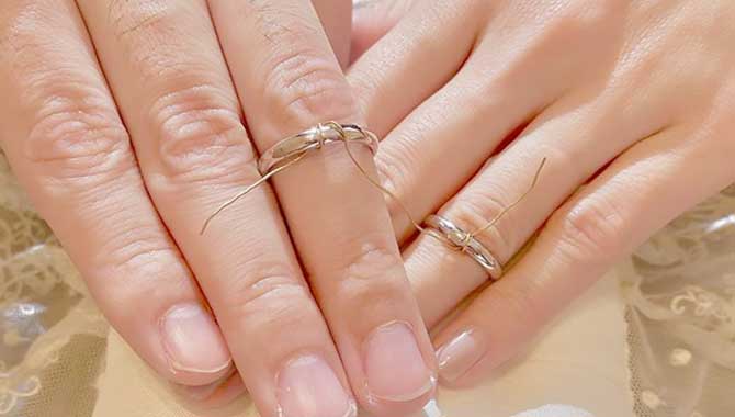 結婚指輪ストーリー着用