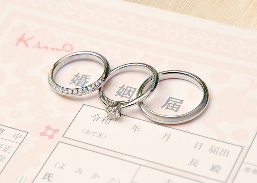 ケイウノオリジナルデザインの婚姻届