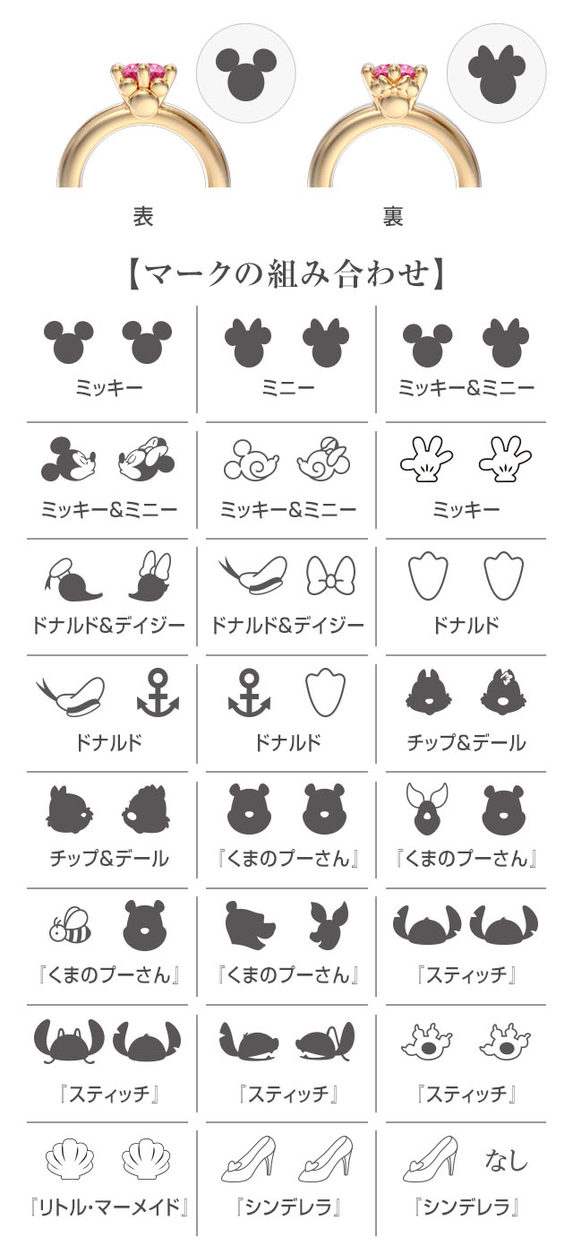 ディズニー/ベビーギフト 【K.UNO】ディズニージュエリー