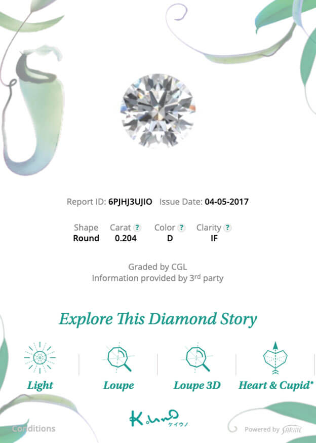 「Sarine Profile」の見方