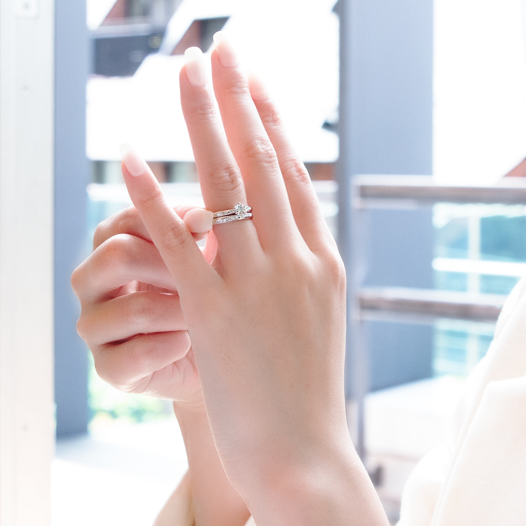 サファイア リング 婚約指輪 格安 シンプル エンゲージリング