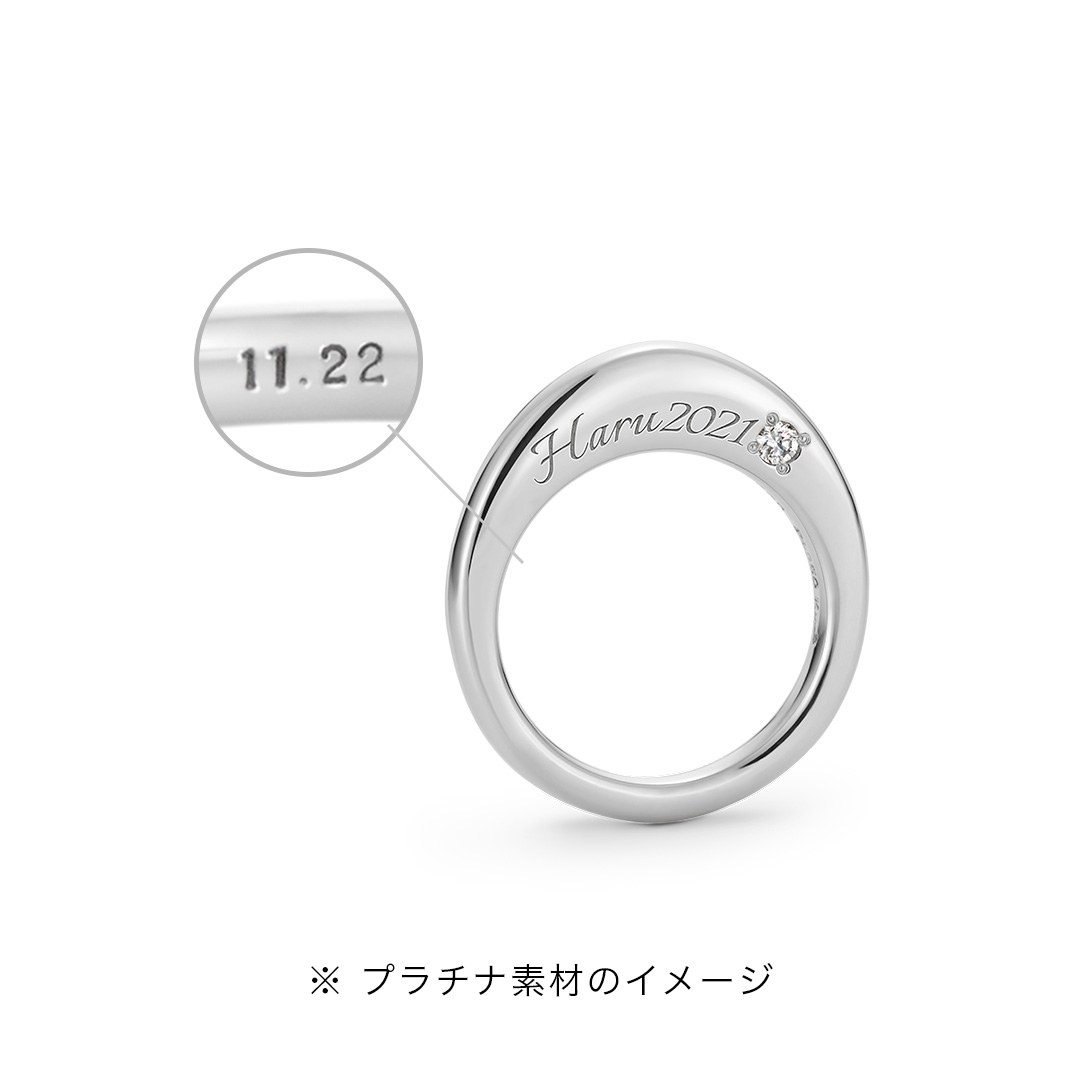 ベビーコッコ -文字+誕生石-[B-RS-601_text-birthstone]｜ベビーリング_3