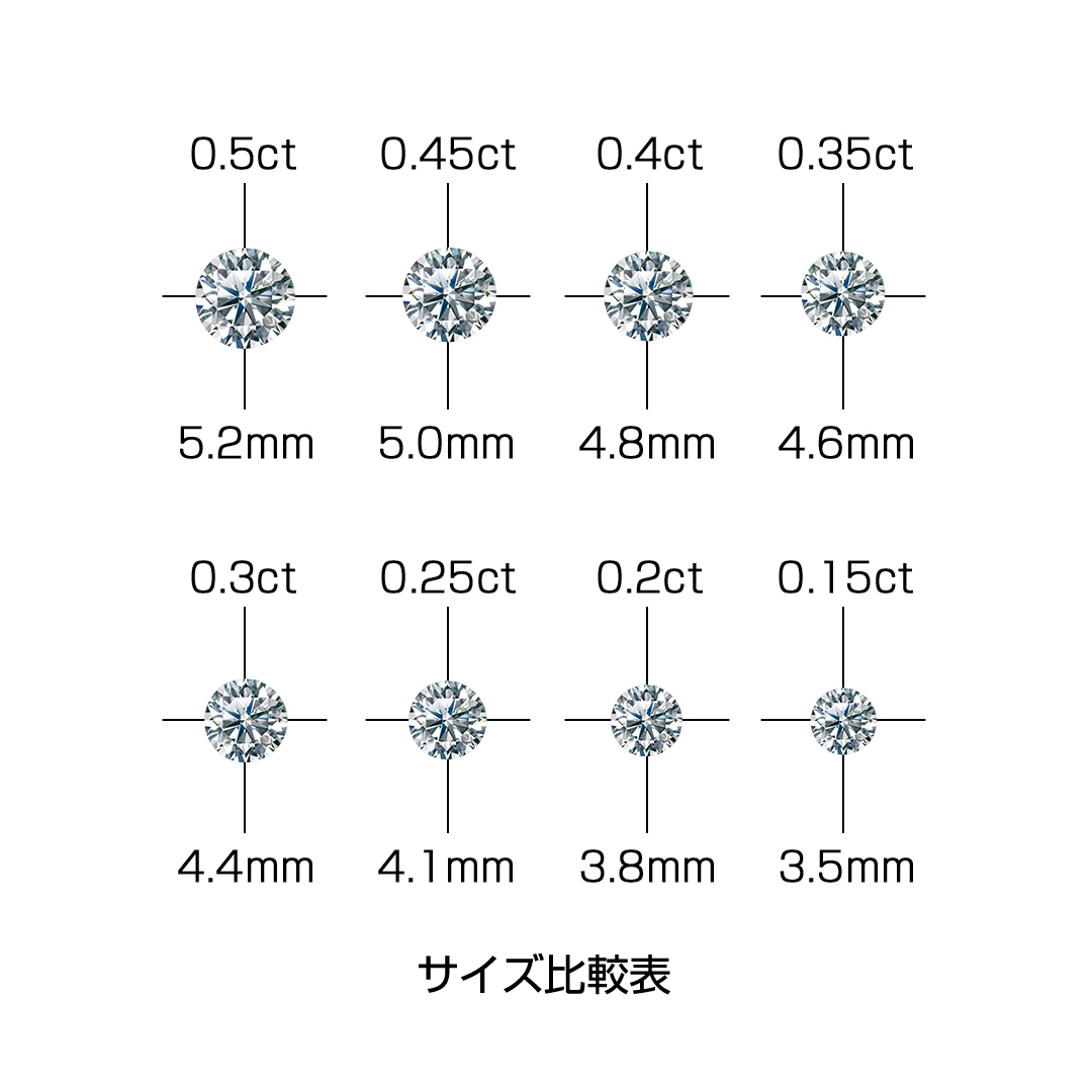 F / VS2 / 3EX / 0.517ct[D00008]｜ダイヤモンド｜結婚指輪・婚約指輪