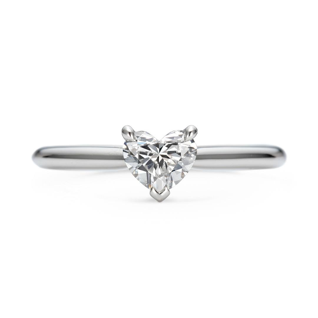 ケイウノK.UNO イルカデザインダイヤモンドリングハートシェイプ