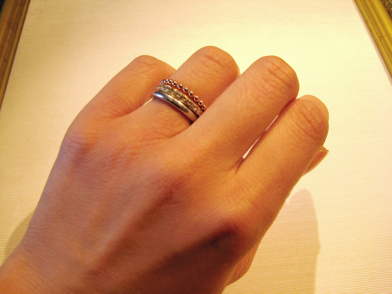 重ね付けリングの魅力♪ | K.UNO BLOG | 結婚指輪・婚約指輪・オーダーメイドのケイウノ