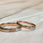 桜をデザインした結婚指輪