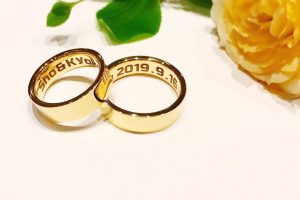 結婚指輪の刻印