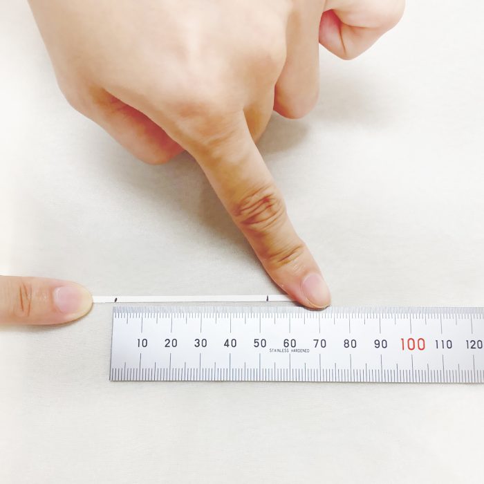 赤ちゃんの指のサイズの測り方5